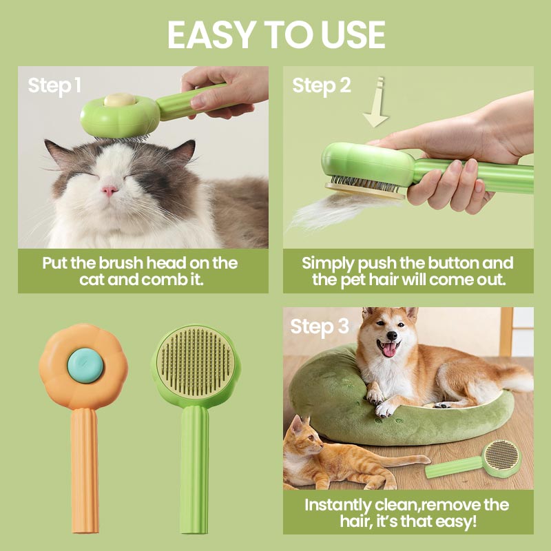 Portable Non-Slip Pet Hair Cleaner Brush