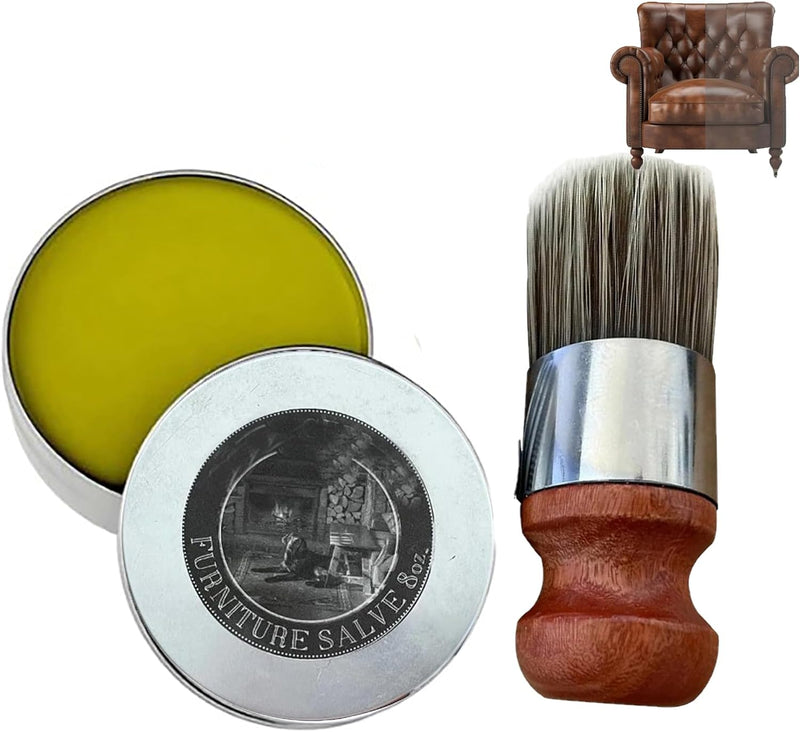 Leather Furniture Salve & Brush Set