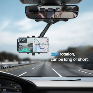 Practical Multifunctional 360° Car Rearview Mirror Phone Holder